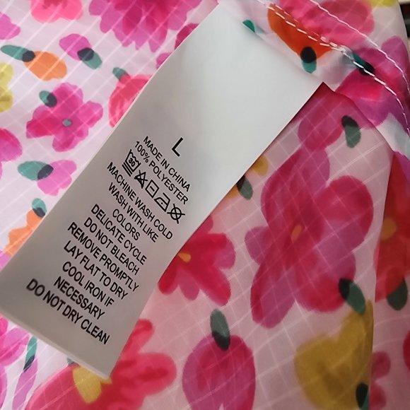 Kate Spade MARKER FLORAL WINDBREAKER sz L - Picture 10 of 12